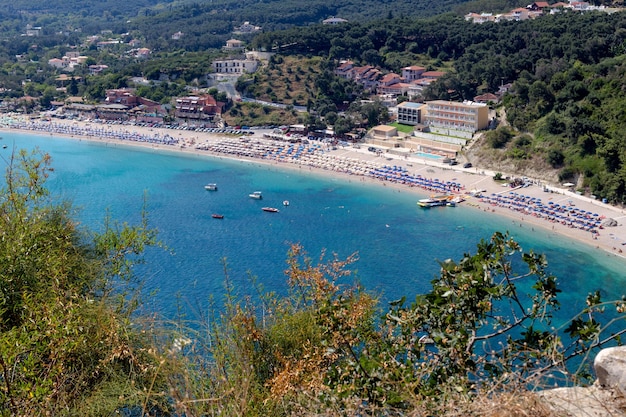 Het strand Valtos uitzicht regio Epirus Griekenland