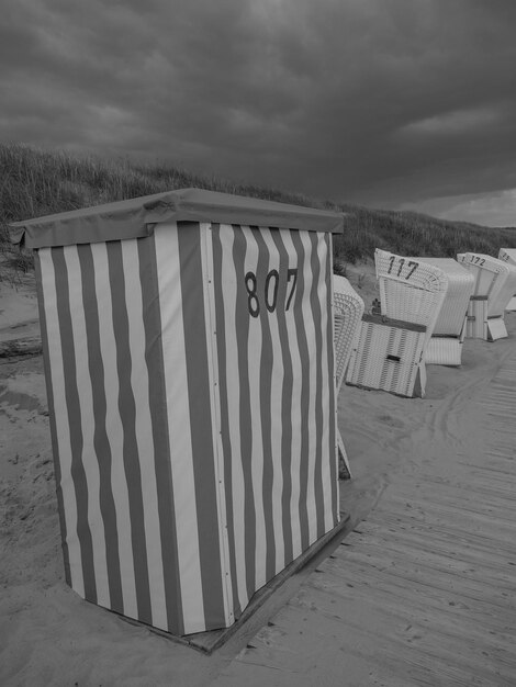 Foto het strand van baltrum.