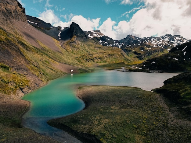 Foto het superieure meer in ushuaia argentinië