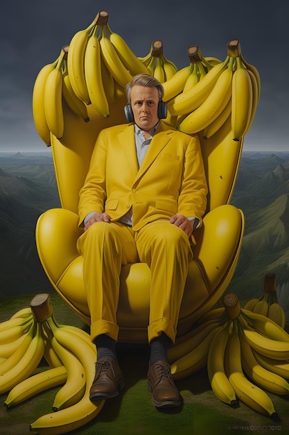 het surrealisme van mens en banaan