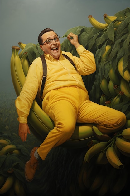 het surrealisme van mens en banaan