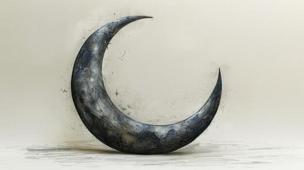 Het symbool van de heilige feestdag van Eid alAdha Een halve maan en een ster De halal symbool illustratie