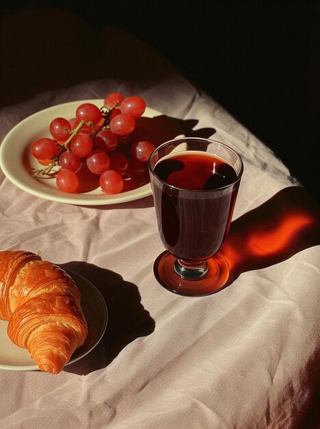 het tijdschrift is bedrukt met latte croissant clotted cream