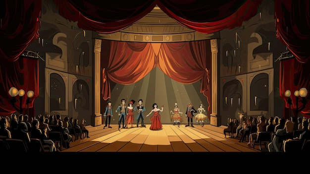 Foto het toneel van de opera