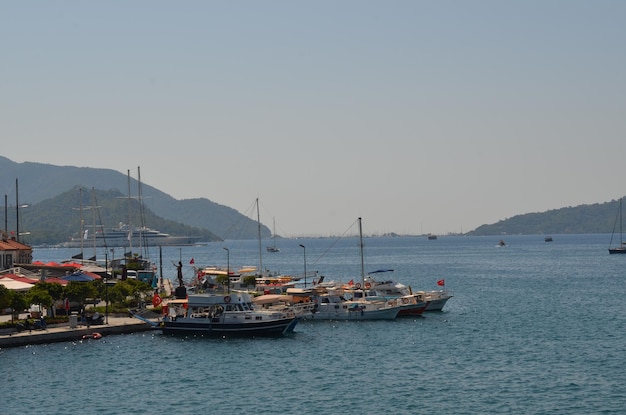 Foto het turkse landschap turkije zeekust