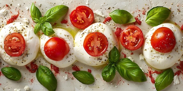 Het typische Italiaanse product gemaakt van mozzarella Generative Ai