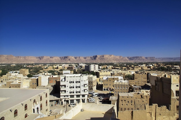 Het uitstekende huis in seiyun-stad hadramaut yemen