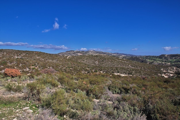 Het uitzicht op de bergen van Cyprus