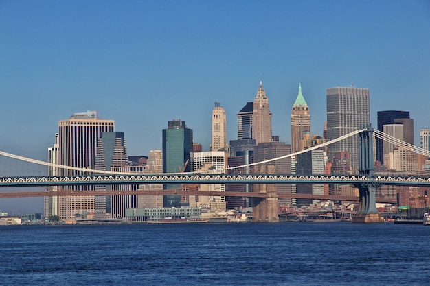 Het uitzicht op de binnenstad, New York, Verenigde Staten