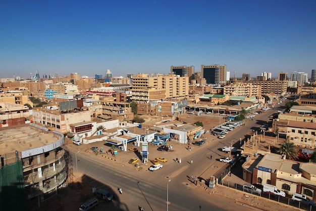 Het uitzicht op de oude stad Khartoum in Soedan