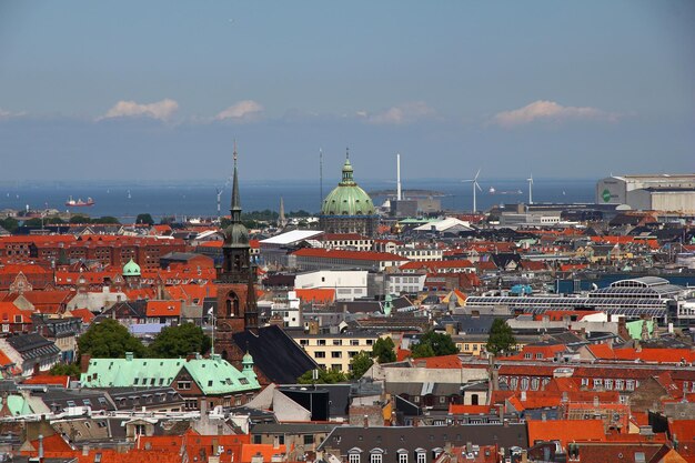 Het uitzicht op de stad denemarken in kopenhagen