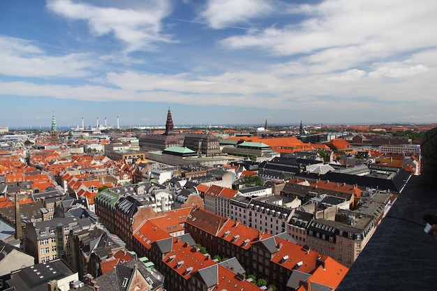 Het uitzicht op de stad denemarken in kopenhagen