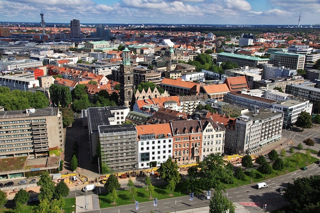 Het uitzicht op de stad Hannover in Duitsland