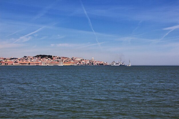 Het uitzicht op de stad Portugal van Lissabon