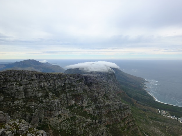 Het uitzicht op de top van de Tafelberg, Kaapstad, Zuid-Afrika