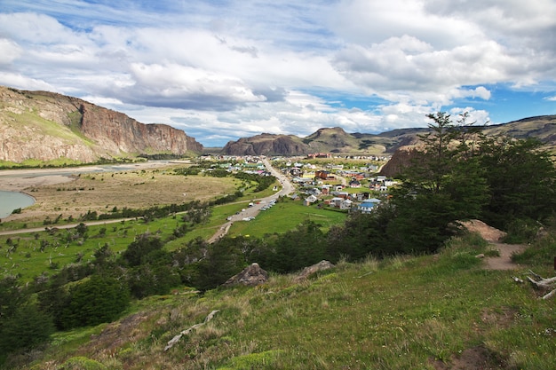 Het uitzicht op El Chalten, Patagonië, Argentinië