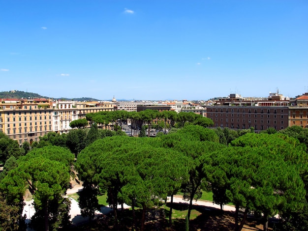 Het uitzicht op het centrum van Rome Italië