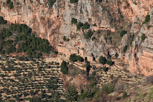 Het uitzicht op Kadisha Valley, Libanon