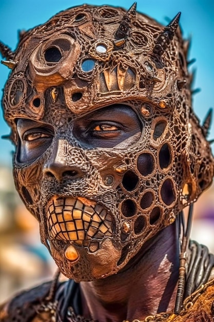 Het unieke van trippy-kostuums op Burning Man Festival Genative AI