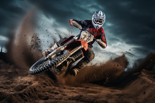 Het vastleggen van de sensatie van het verkennen van de wilde motocross ervaring door middel van een AR 32 Dirt Bike Snapshot