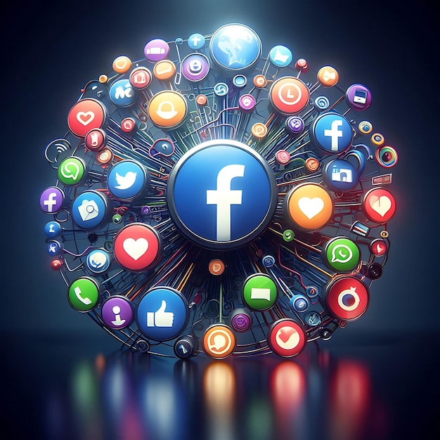 Het verkennen van 3D Speech Bubbles Flat Icons en Mobile Integration Social Media Day