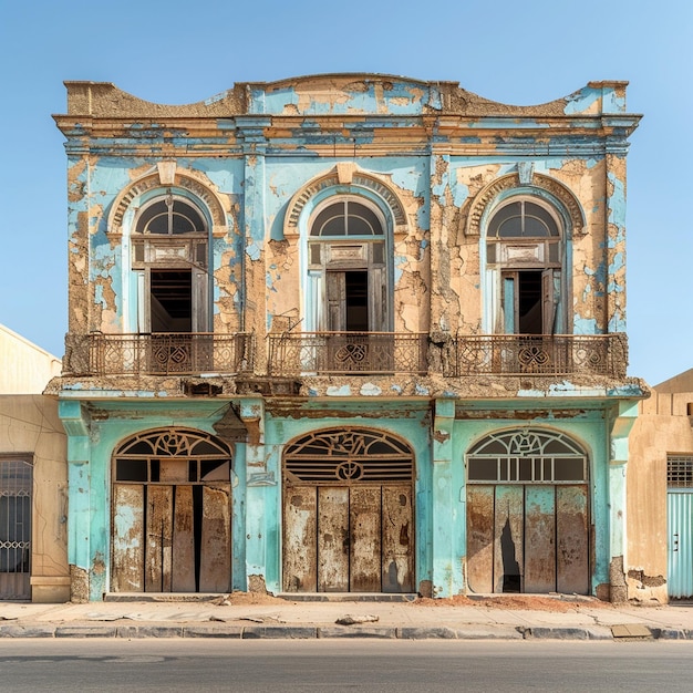 Het verkennen van de historische koloniale gebouwen van de stad Djibouti