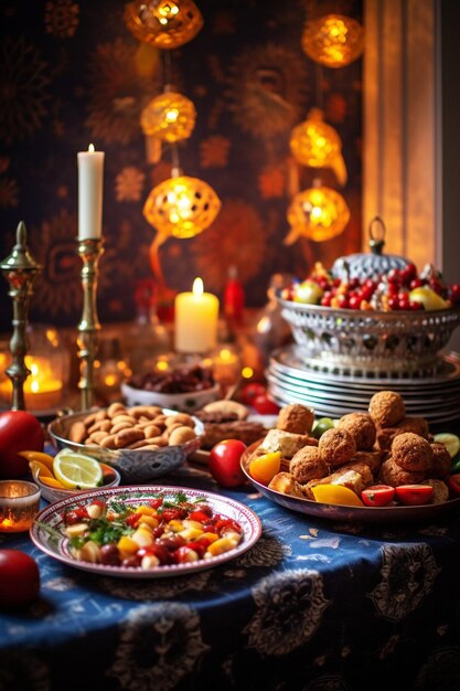 het versieren en voorbereiden van een huis voor de Ramadan