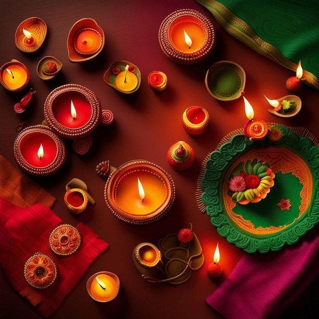 Het vieren van het feest van Diwali
