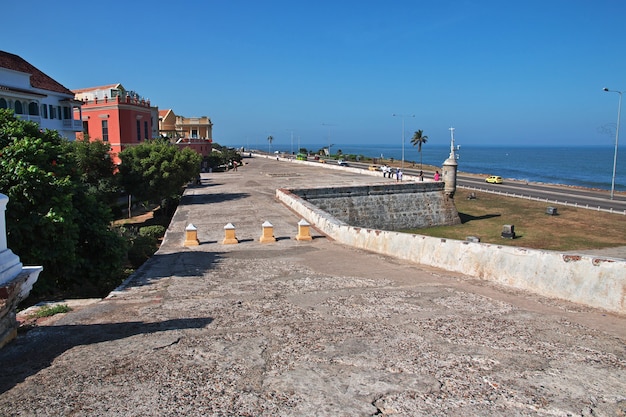 Het vintage fort in cartagena in colombia, zuid-amerika