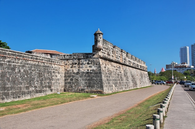 Het vintage fort in Cartagena in Colombia, Zuid-Amerika