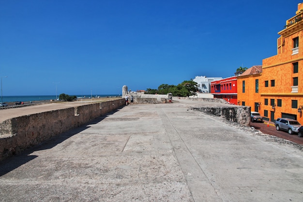 Het vintage fort in Cartagena in Colombia, Zuid-Amerika