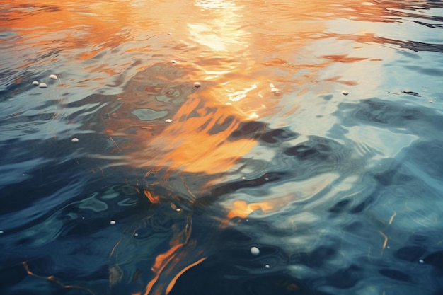 Het water heeft een kleur die de zon wordt genoemd