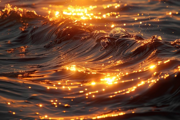 Het water is donker en de zon schijnt er op en creëert een prachtig