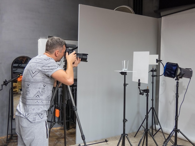 Het werkproces in de studio onbedoelde fotografie