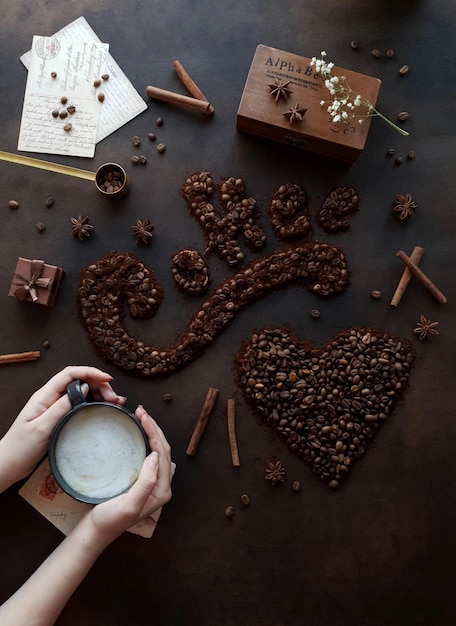 Het woord KOFFIE is afgeleid van koffiebonen