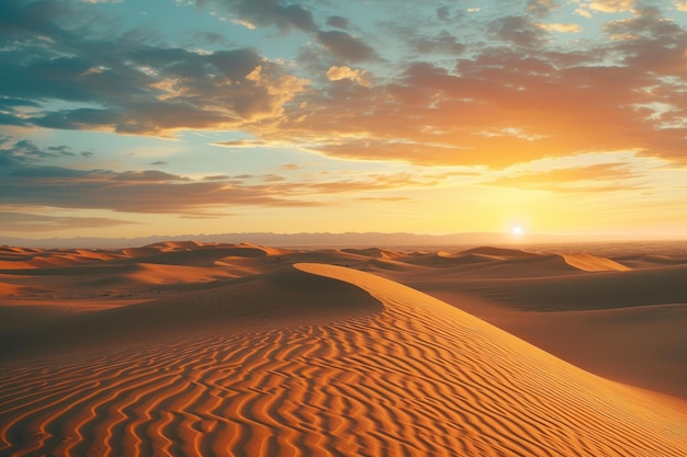 Het zand van de tijd woestijn horizon