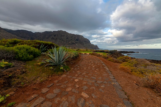 Het zeegezicht van het eiland Tenerife De Canarische Eilanden