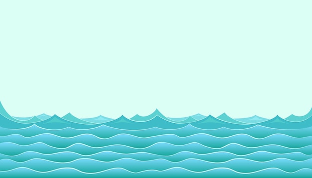 Het zeelandschap met blauwe diepe zee