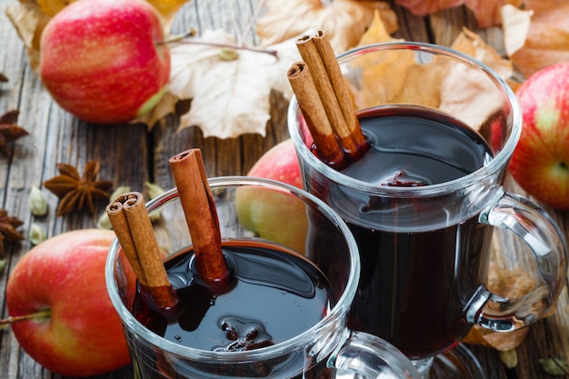 Hete kerst alcohol drinken glühwein