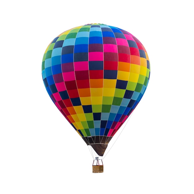 Hete luchtballon met verschillende kleuren geïsoleerd