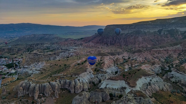 Heteluchtballon Cappadocië Toerisme Reizen Turkije Beroemde Goreme Heuvellandschap Natuur Rots