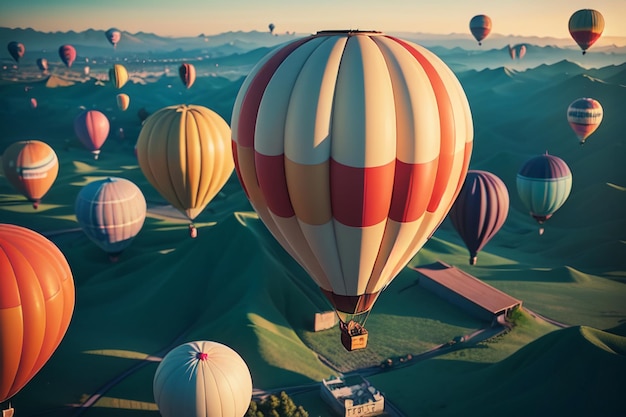 Heteluchtballon Flying Sky Extreme Sports Nieuw toerisme Play Project Wallpaper Achtergrond