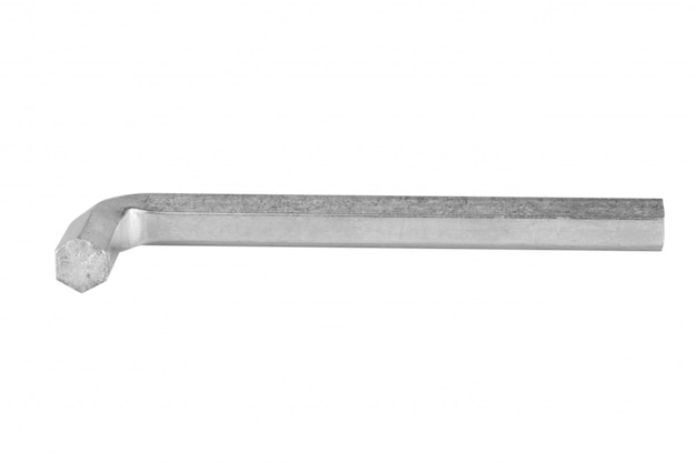 Hex wrench isolated on white background