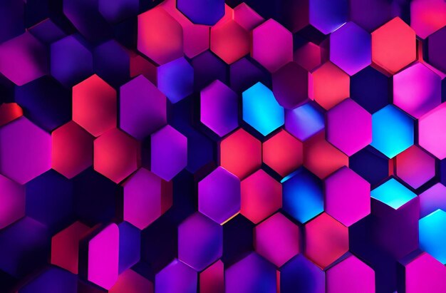 Hexagon 3d rendering background