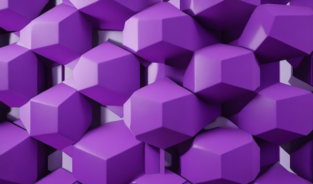 Hexagon purple bright 3d wall background