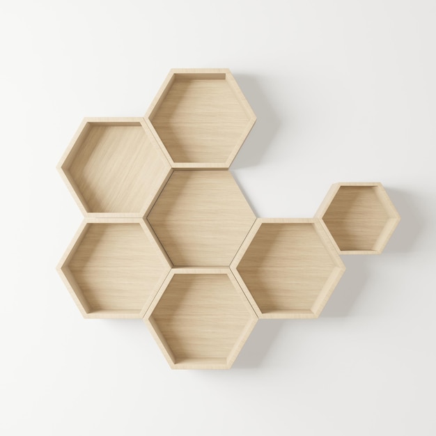 Photo hexagon shelf