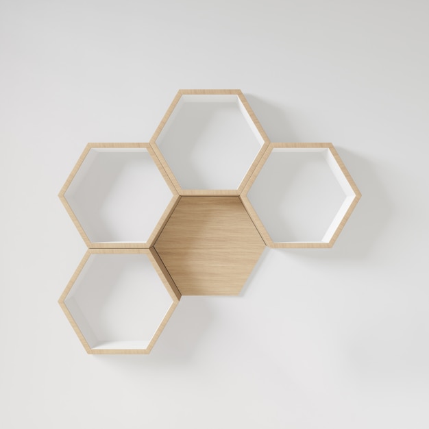 Photo hexagon shelf