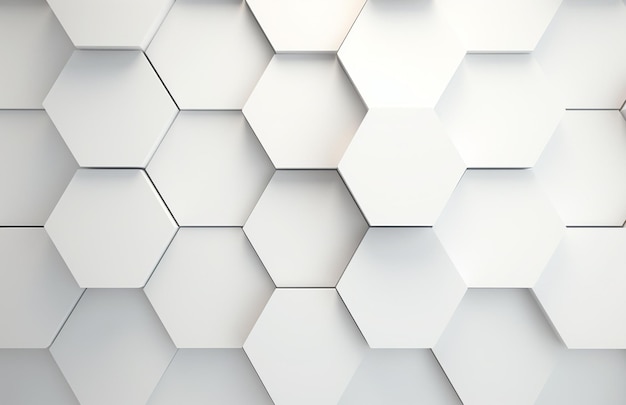 Hexagon white background