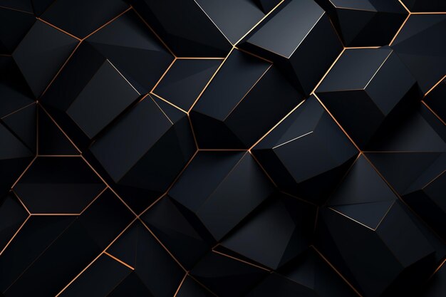 Foto hexagonaal zwart donker achtergrondontwerp