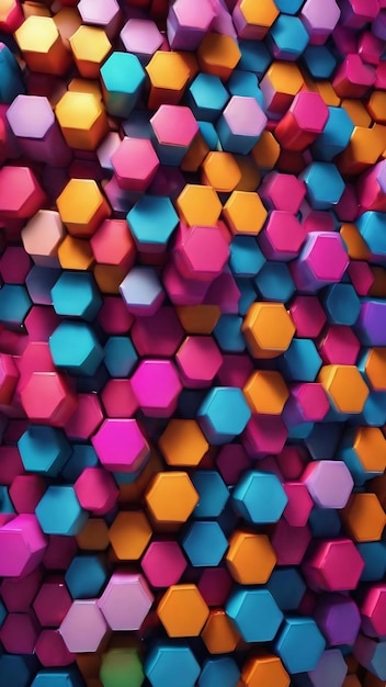 Hexagonal abstract 3d background